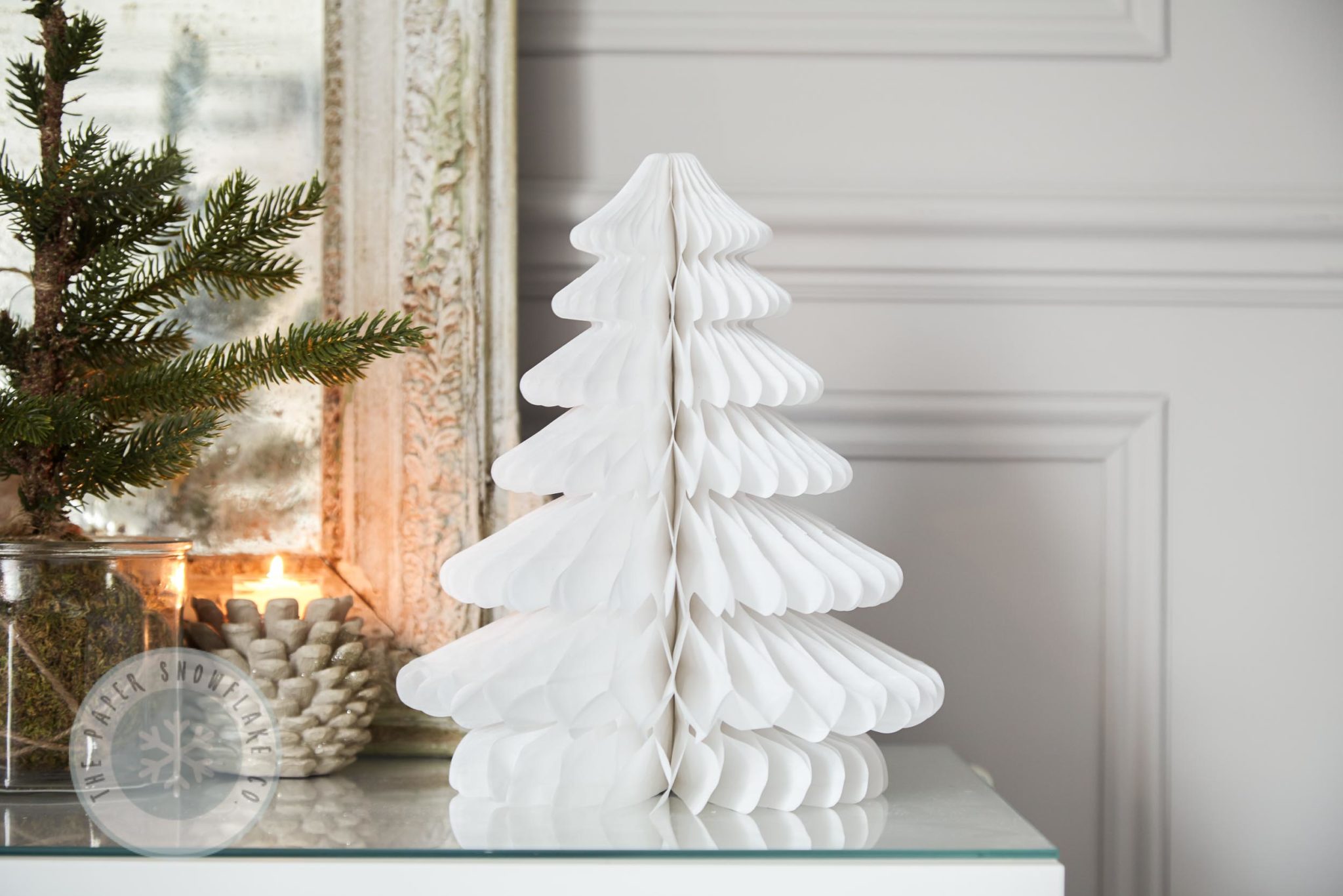 Paper 3D Christmas Tree Decoration - White | The Paper ...