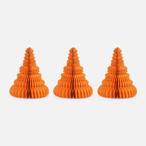 Pack 3 Orange Honeycomb Tree Trio