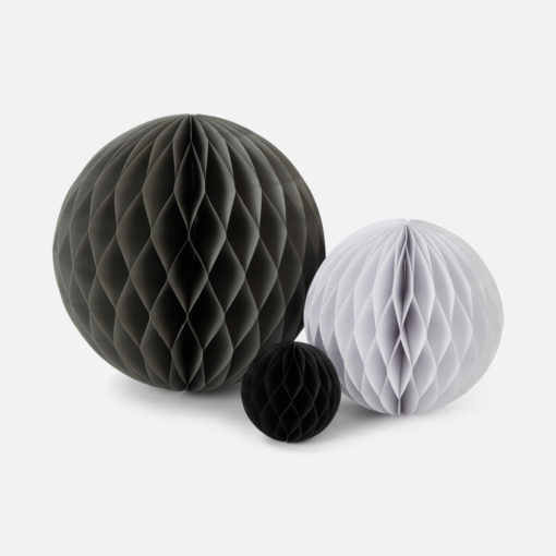 Monochrome Honeycomb Ball Trio