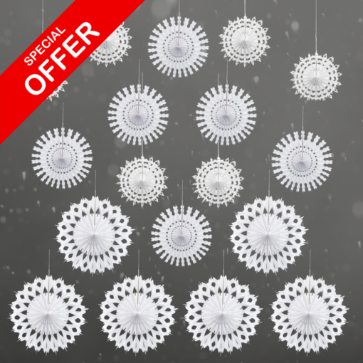 Blizzard pack 18 paper snowflakes